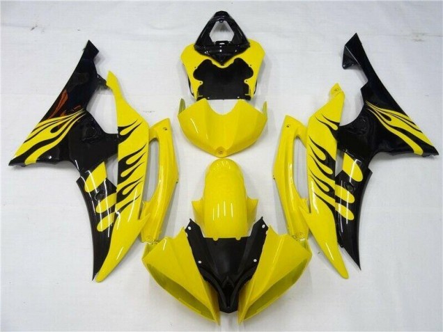 2008-2016 Yellow Black YZF R6 Motorcycle Fairings 2008-2016 Yellow Black YZF R6 Motorcycle Fairings