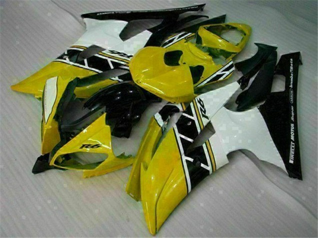2008-2016 Yellow White YZF R6 Motorcycle Fairings 2008-2016 Yellow White YZF R6 Motorcycle Fairings