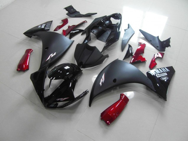 2009-2011 Matte Black Red YZF R1 Motorcycle Fairings 2009-2011 Matte Black Red YZF R1 Motorcycle Fairings