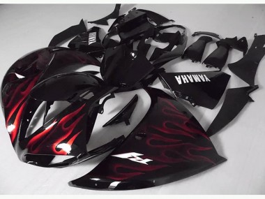 2009-2011 Red Black Flame YZF R1 Motorcycle Fairings