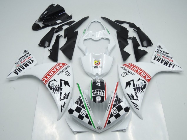 2009-2011 White Black Abrath YZF R1 Motorcycle Fairings 2009-2011 White Black Abrath YZF R1 Motorcycle Fairings