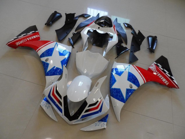 2009-2011 White Black Ducati Star YZF R1 Motorcycle Fairings 2009-2011 White Black Ducati Star YZF R1 Motorcycle Fairings