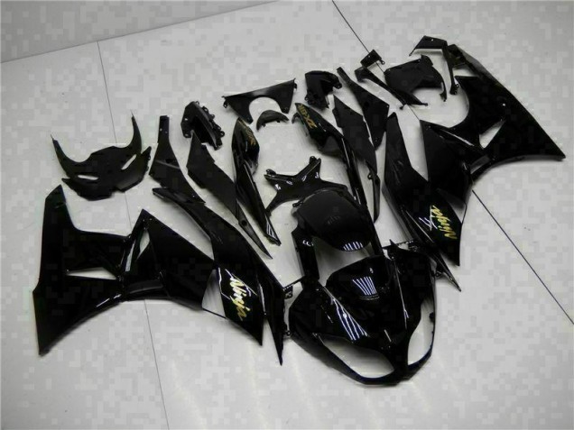 2009-2012 Black Gold Ninja ZX6R Motorcycle Fairings 2009-2012 Black Gold Ninja ZX6R Motorcycle Fairings