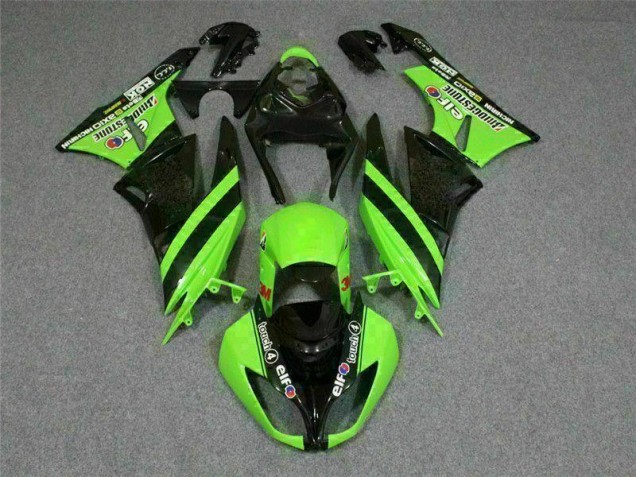 2009-2012 Black Green 3M Touch4 ZX6R Motorcycle Fairings 2009-2012 Black Green 3M Touch4 ZX6R Motorcycle Fairings