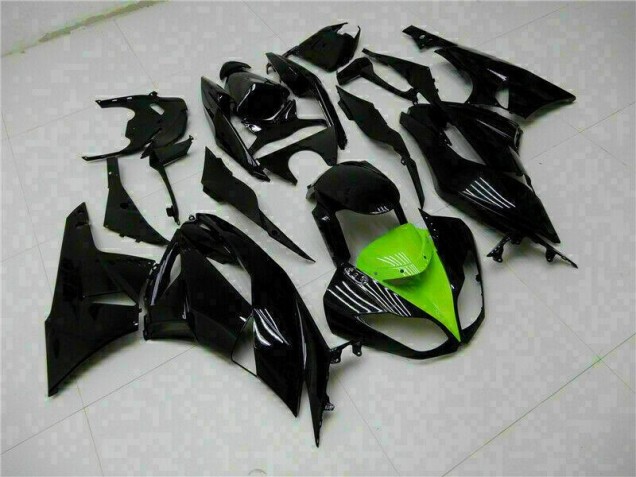 2009-2012 Black Green ZX6R Full Motorcycle Fairing Kits 2009-2012 Black Green ZX6R Full Motorcycle Fairing Kits