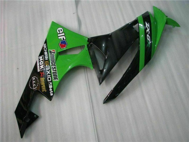 2009-2012 Black Green ZX6R Motorcycle Fairing Kits 2009-2012 Black Green ZX6R Motorcycle Fairing Kits