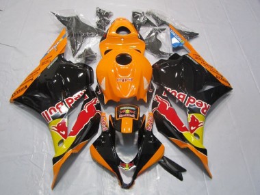 2009-2012 Black Orange Red Bull CBR600RR Motorcycle Fairing