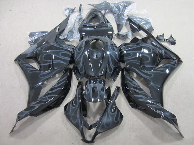 2009-2012 Black Silver Flame CBR600RR Motorcycle Fairing 2009-2012 Black Silver Flame CBR600RR Motorcycle Fairing