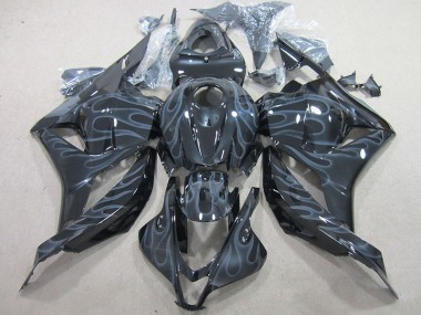 2009-2012 Black Silver Flame CBR600RR Motorcycle Fairings