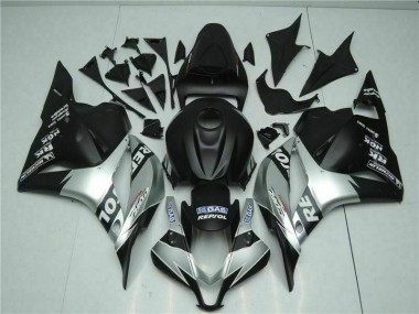 2009-2012 Black Silver Repsol CBR600RR Motorcycle Fairings