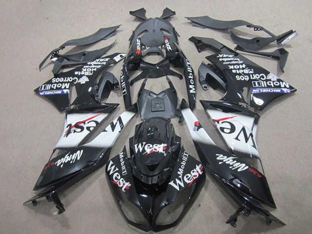 2009-2012 Black West ZX6R Motorcycle Fairings 2009-2012 Black West ZX6R Motorcycle Fairings