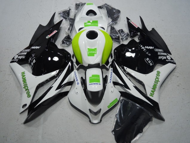 2009-2012 Black White Green Hannspree CBR600RR Motorcycle Fairings 2009-2012 Black White Green Hannspree CBR600RR Motorcycle Fairings