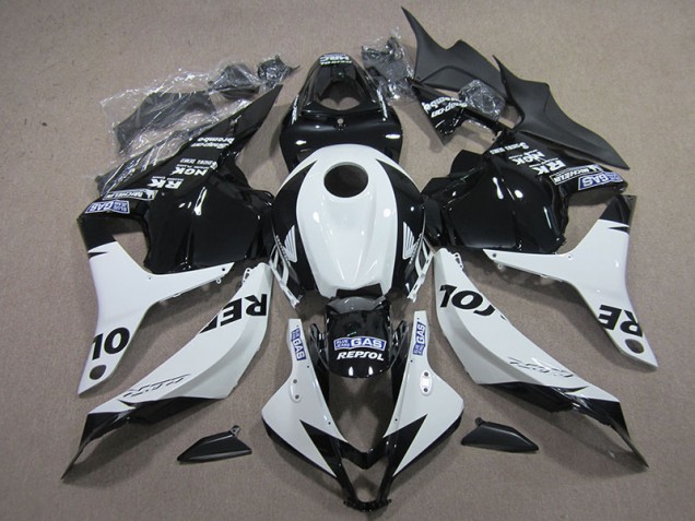 2009-2012 Black White Repsol CBR600RR Motorcycle Fairings 2009-2012 Black White Repsol CBR600RR Motorcycle Fairings