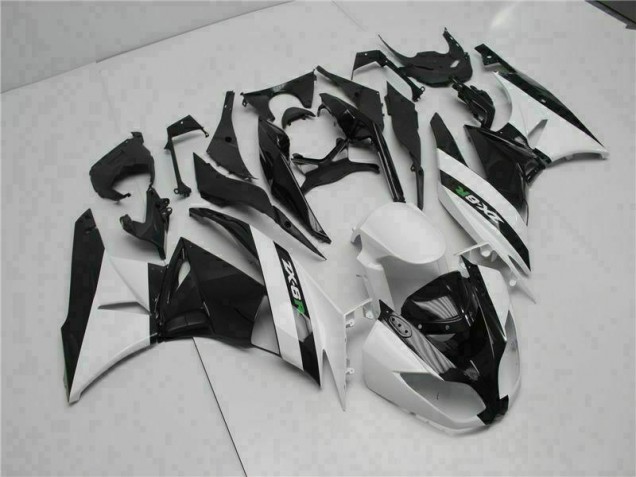 2009-2012 Black White ZX6R Motorcycle Fairings 2009-2012 Black White ZX6R Motorcycle Fairings