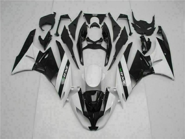 2009-2012 Black White ZX6R Motorcycle Fairings 2009-2012 Black White ZX6R Motorcycle Fairings