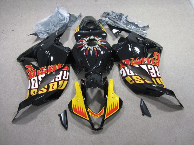 2009-2012 Black Yellow CBR600RR Motorcycle Fairing
