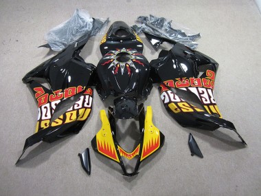 2009-2012 Black Yellow CBR600RR Motorcycle Fairings