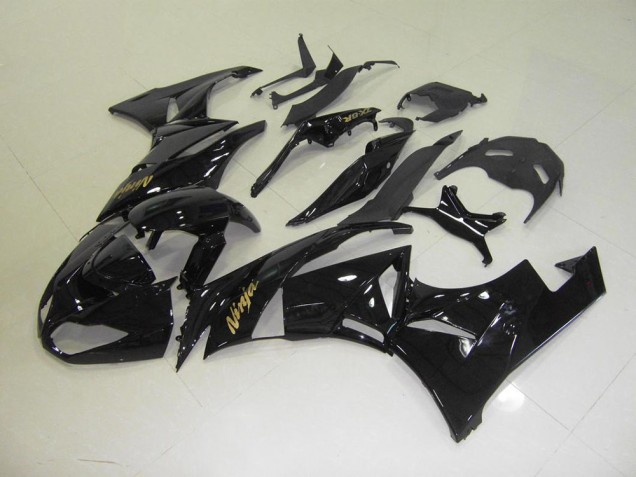 2009-2012 Black with Gold Sticker ZX6R Motorcycle Fairings 2009-2012 Black with Gold Sticker ZX6R Motorcycle Fairings