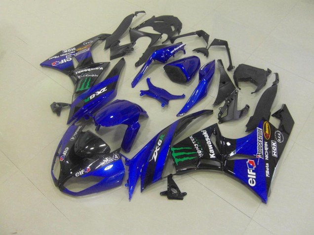 2009-2012 Blue Monster ZX6R Motorcycle Fairings