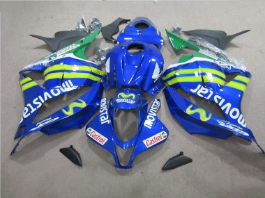 2009-2012 Blue White Movistar CBR600RR Motorcycle Fairings