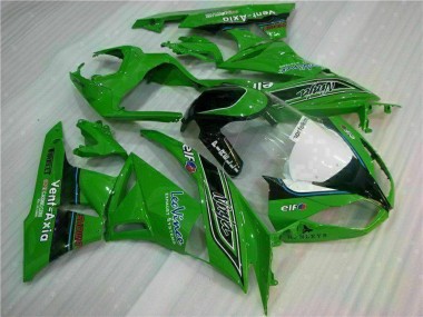 2009-2012 Green Black LeoVince ZX6R Motorcycle Fairings