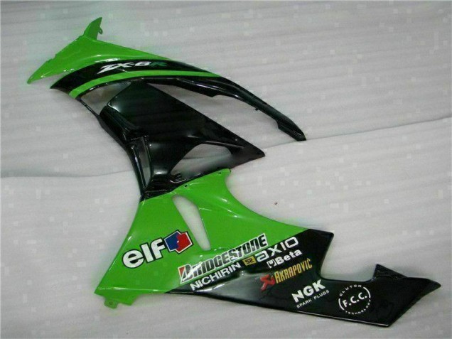 2009-2012 Green Black ZX6R Motorcycle Fairing 2009-2012 Green Black ZX6R Motorcycle Fairing