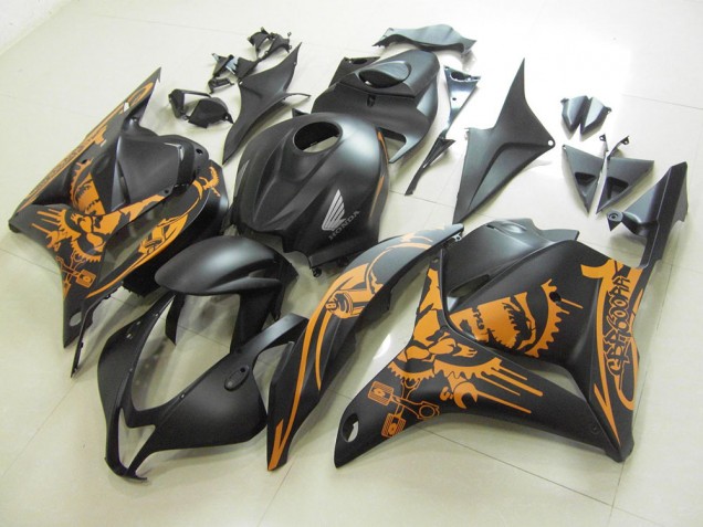2009-2012 Matte Black Orange Sticker CBR600RR Motorcycle Fairings 2009-2012 Matte Black Orange Sticker CBR600RR Motorcycle Fairings