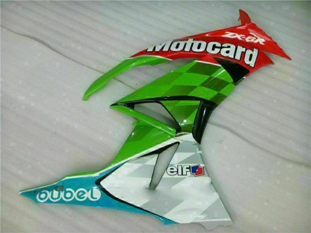 2009-2012 Red Green Motocard ZX6R Motorcycle Fairings 2009-2012 Red Green Motocard ZX6R Motorcycle Fairings