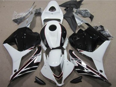 2009-2012 White Black CBR600RR Motorcycle Fairings
