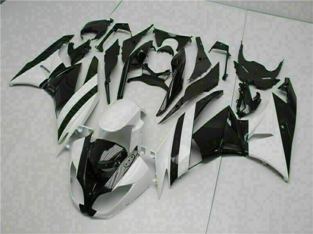 2009-2012 White Black ZX6R Motorcycle Fairings 2009-2012 White Black ZX6R Motorcycle Fairings
