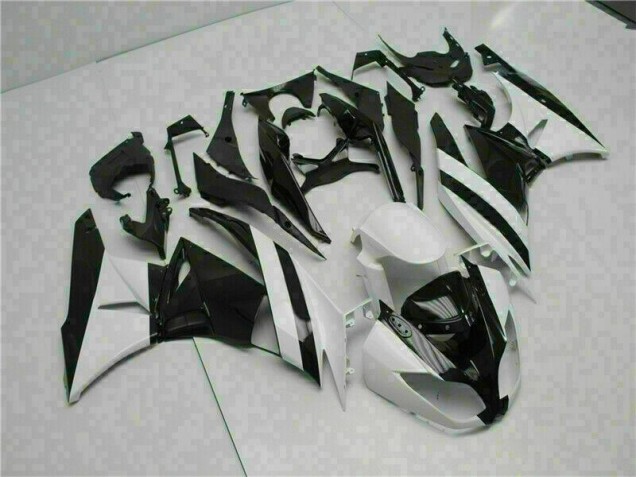 2009-2012 White Black ZX6R Motorcycle Fairings 2009-2012 White Black ZX6R Motorcycle Fairings