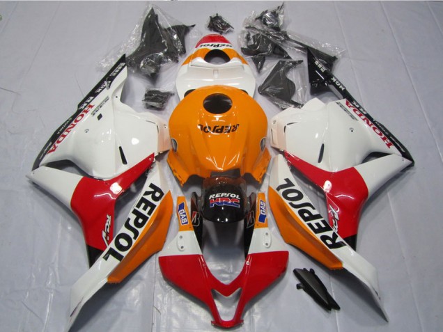 2009-2012 White Orange Black Repsol CBR600RR Motorcycle Fairings 2009-2012 White Orange Black Repsol CBR600RR Motorcycle Fairings