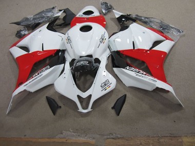 2009-2012 White Red CBR600RR Motorcycle Fairings