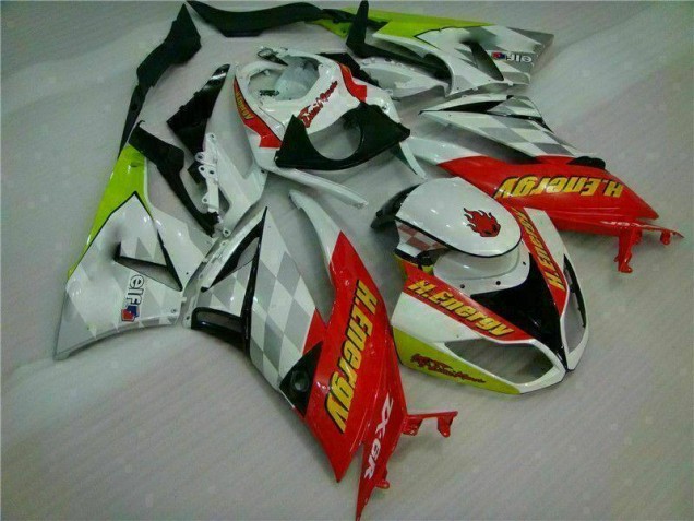2009-2012 White Red H. Energy ZX6R Motorcycle Fairings 2009-2012 White Red H. Energy ZX6R Motorcycle Fairings