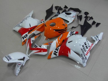 2009-2012 White Repsol CBR600RR Motorcycle Fairings