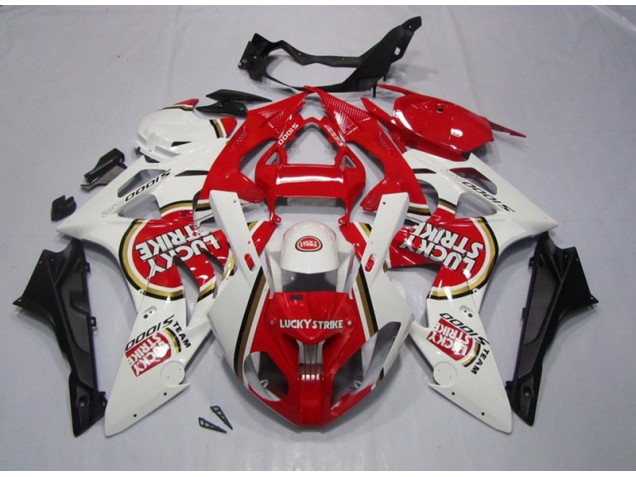 2009-2014 Red White Lucky Strike S1000RR Motorcycle Fairings 2009-2014 Red White Lucky Strike S1000RR Motorcycle Fairings