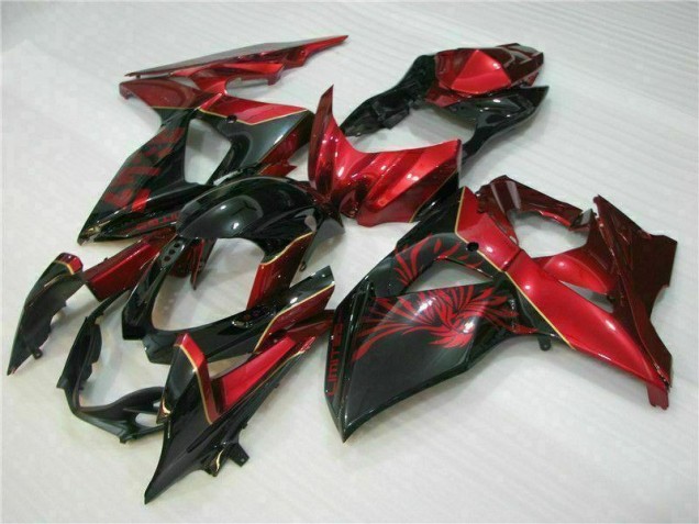 2009-2016 Red Flame Black GSXR 1000 Motorcycle Fairings 2009-2016 Red Flame Black GSXR 1000 Motorcycle Fairings
