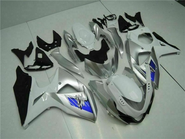 2009-2016 Silver White GSXR 1000 Motorcycle Fairings 2009-2016 Silver White GSXR 1000 Motorcycle Fairings
