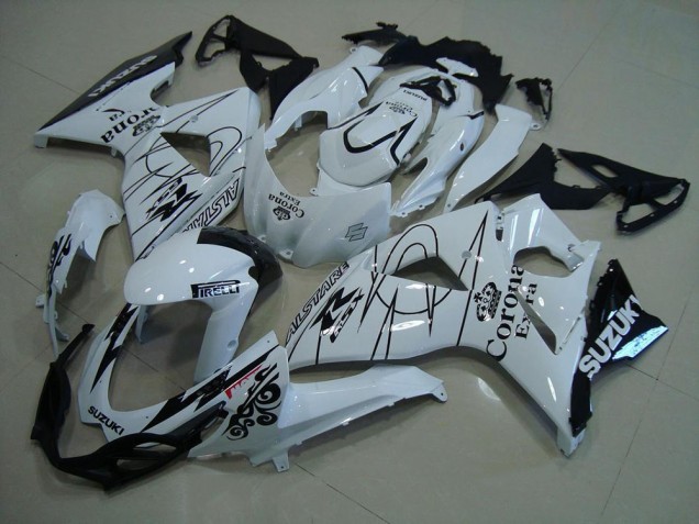 2009-2016 White Corona GSXR 1000 Motorcycle Fairings 2009-2016 White Corona GSXR 1000 Motorcycle Fairings