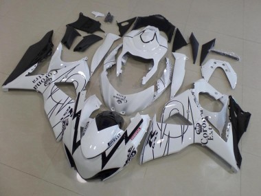 2009-2016 White Corona Race GSXR 1000 Motorcycle Fairings
