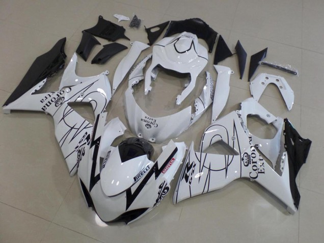 2009-2016 White Corona Race GSXR 1000 Motorcycle Fairings 2009-2016 White Corona Race GSXR 1000 Motorcycle Fairings