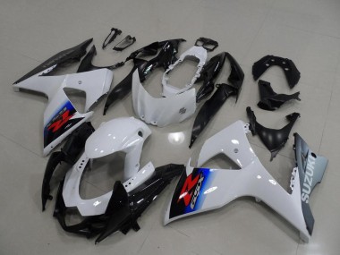 2009-2016 White Silver GSXR 1000 Motorcycle Fairings