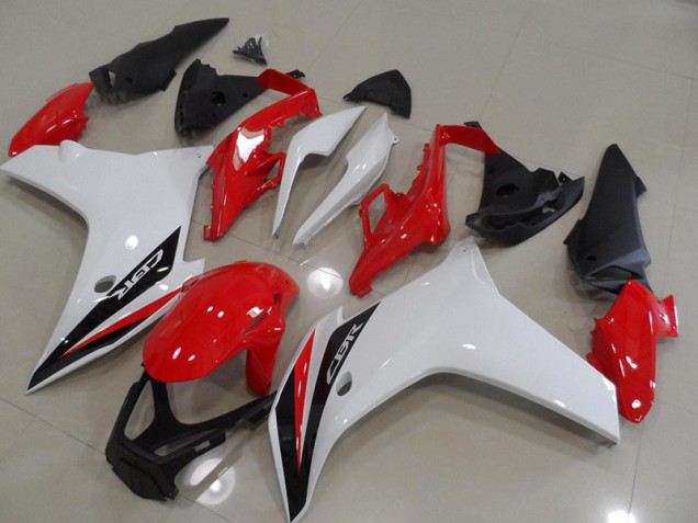 2011-2013 Red Black White CBR600F Motorcycle Fairings 2011-2013 Red Black White CBR600F Motorcycle Fairings
