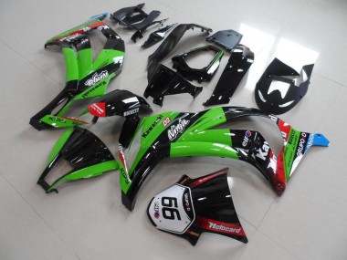 2011-2015 Green Black with Number 66 ZX10R Motorcycle Fairings