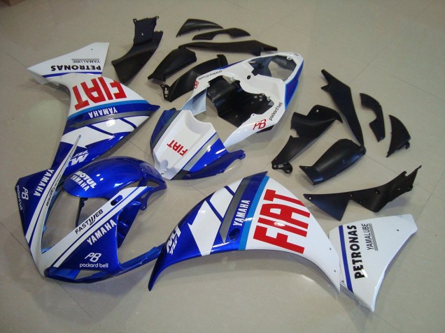 2012-2014 Blue White Fiat YZF R1 Motorcycle Fairings 2012-2014 Blue White Fiat YZF R1 Motorcycle Fairings