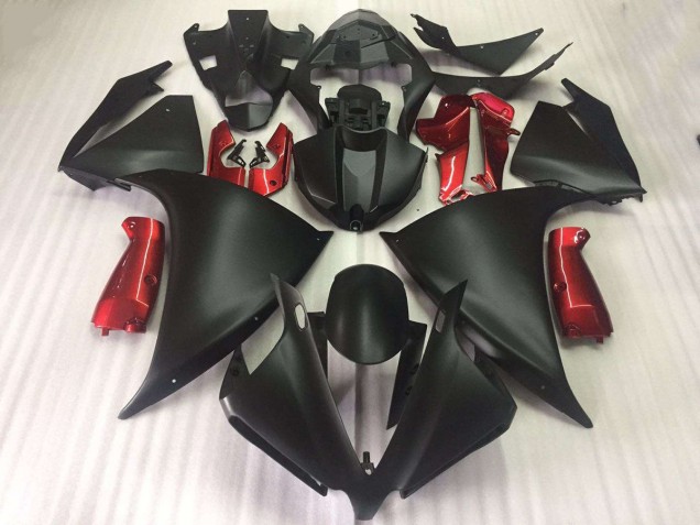 2012-2014 Matte Black Glossy Red YZF R1 Motorcycle Fairings 2012-2014 Matte Black Glossy Red YZF R1 Motorcycle Fairings