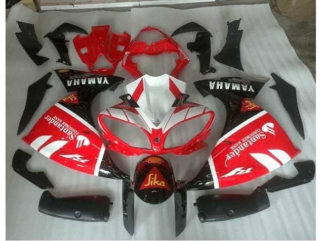 2012-2014 Red White and Black Graphic YZF R1 Motorcycle Fairings 2012-2014 Red White and Black Graphic YZF R1 Motorcycle Fairings