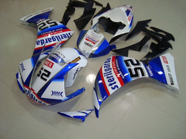 2012-2014 White Black Sterilgarda YZF R1 Motorcycle Fairings 2012-2014 White Black Sterilgarda YZF R1 Motorcycle Fairings
