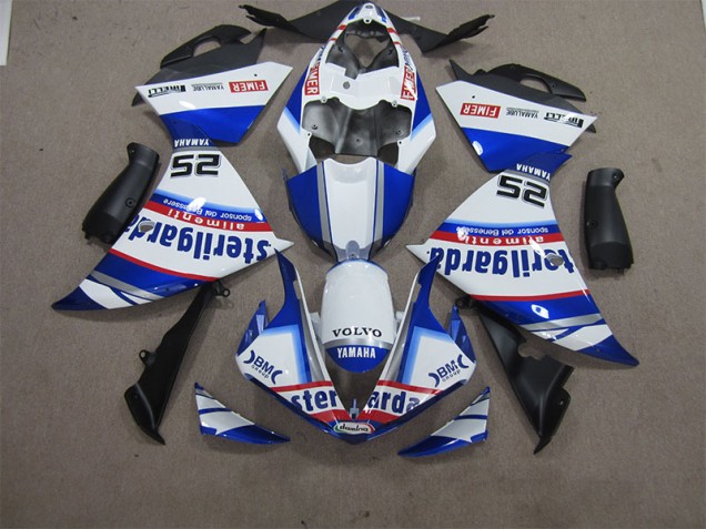 2012-2014 White Blue Volvo Sterilgarda 25 YZF R1 Motorcycle Fairings 2012-2014 White Blue Volvo Sterilgarda 25 YZF R1 Motorcycle Fairings