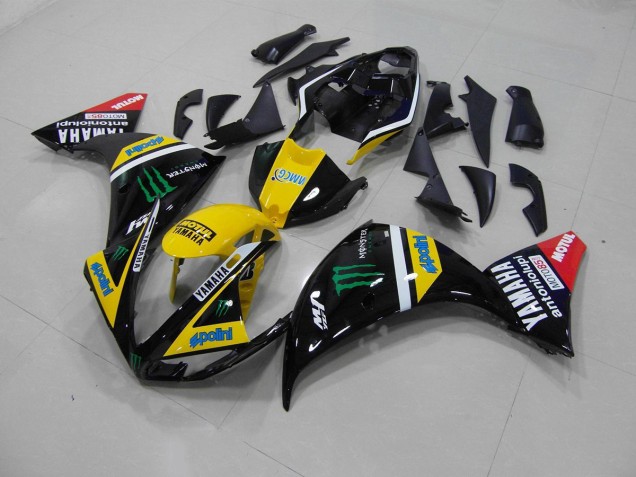 2012-2014 Yellow Black Monster YZF R1 Motorcycle Fairings 2012-2014 Yellow Black Monster YZF R1 Motorcycle Fairings